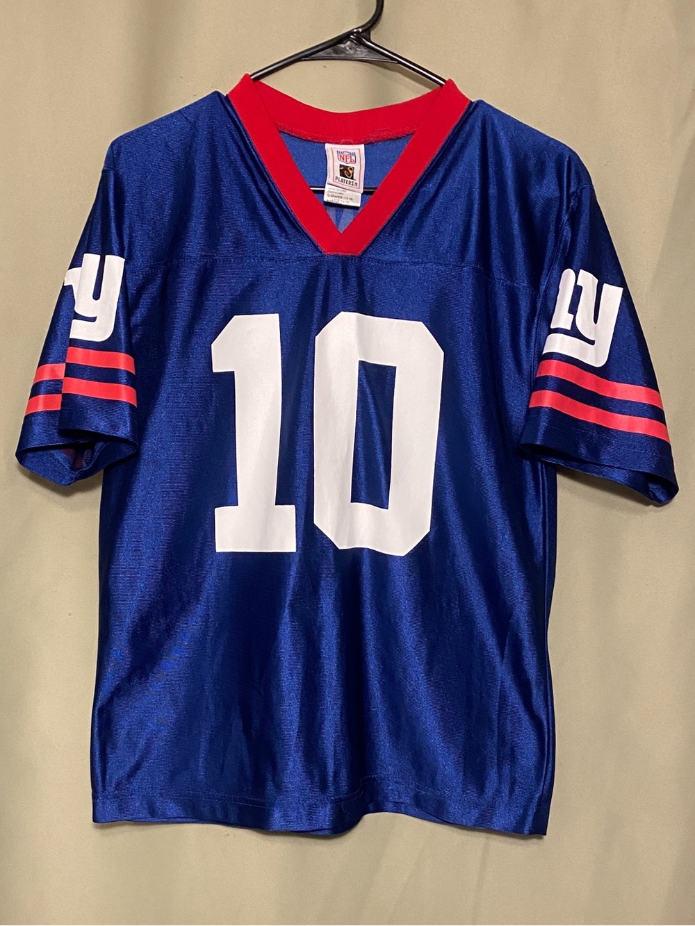 Vintage New York Giants NFL Players Eli Manning # 10  Football Jersey  L 14-16
